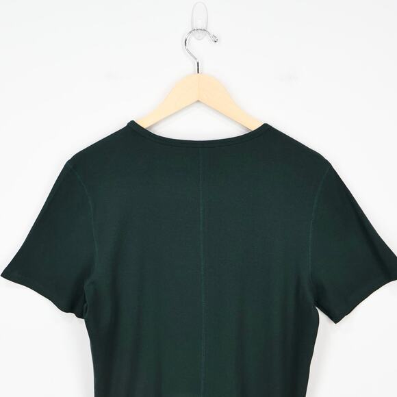 NWOT Everlane The Luxe Rib Crew Slim Fit Stretch Tee Dark Forest Green Size XXL - Picture 4 of 6